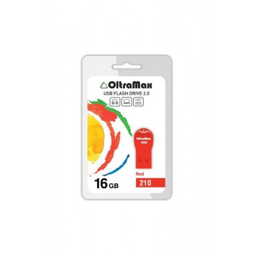 Флеш-накопитель 16Gb OltraMax 210, USB 2.0, пластик, красный