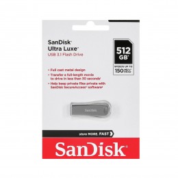 Флеш-накопитель 512Gb SanDisk Ultra Luxe, USB 3.1, 150 MB/s