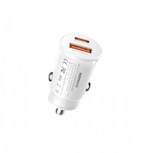 Блок питания автомобильный 1 USB, Type-C Remax RCC358, Siya, 30Вт, PD2.0,PD3.0,QC2.0,QC3.0,AFC,FCP,SCP, цвет: белый