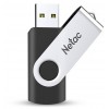 Флеш-накопитель Netac U505 32Gb USB 2.0, металл, чёрный/серебряный
