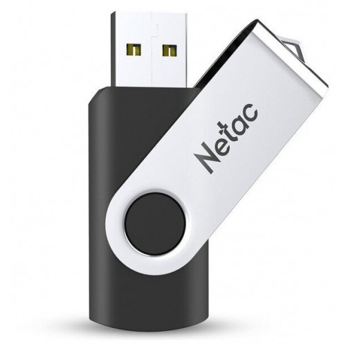 Флеш-накопитель Netac U505 32Gb USB 2.0, металл, чёрный/серебряный
