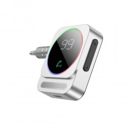 Ресивер Borofone, True way, BC52, пластик, Bluetooth, AUX, цвет: серебряный