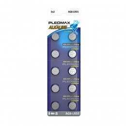 Батарейка Samsung Pleomax AG8 (391) LR1120, LR55-10BL Button Cell, (10/100/1000/98000), (арт.Б0061007)