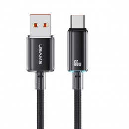 Кабель USB - Type-C Usams US-SJ658, 1.2м, 6.0A, цвет: чёрный