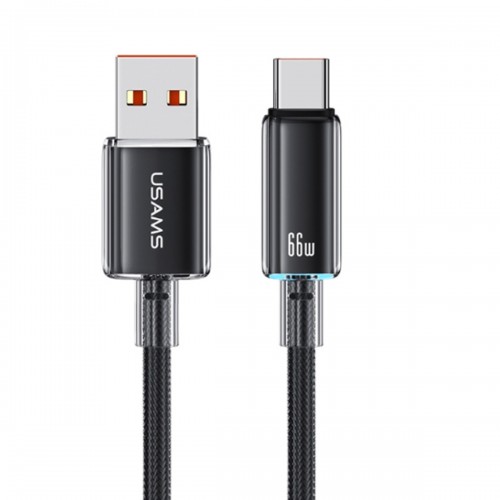 Кабель USB - Type-C Usams US-SJ658, 1.2м, 6.0A, цвет: чёрный