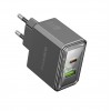 Блок питания сетевой USB, Type-C Borofone BAS32A, Treasure, 5V, 3.0A, 30Вт, PD, QC 3.0, цвет: черный