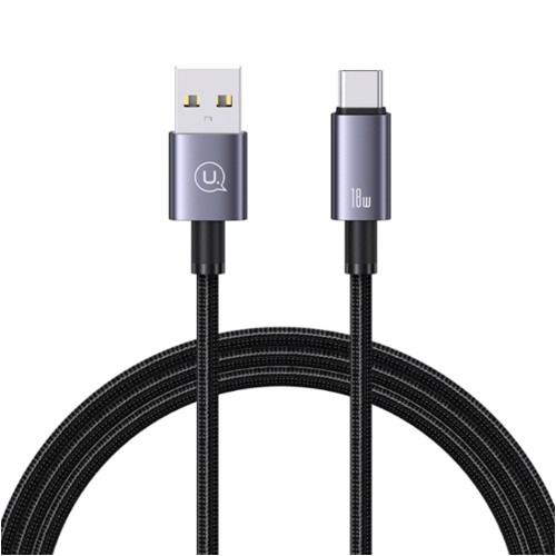 Кабель USB - Type-C Usams US-SJ663 Sufeng Series, 1.2м, 3,0А, цвет: серый, тёмный