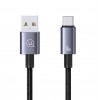 Кабель USB - Type-C Usams US-SJ680 Sufeng Series, 0,25м, 3,0А, QC3.0, цвет: серый, тёмный