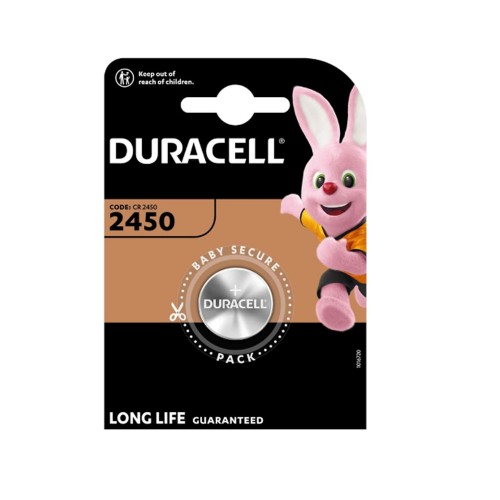 Батарейка Duracell CR2450-1BL, (1/10/100/12000), (арт.Б0044725)