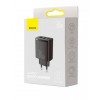 Блок питания сетевой 2 USB, Type-C Baseus CCXJ-E01, Compact, 3000mA, цвет: чёрный