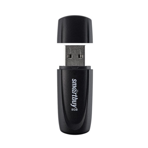 Флеш-накопитель 8Gb SmartBuy Scout, USB 2.0, пластик, чёрный