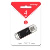 Флеш-накопитель 4Gb SmartBuy V-Cut, USB 2.0, пластик, чёрный