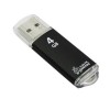 Флеш-накопитель 4Gb SmartBuy V-Cut, USB 2.0, пластик, чёрный