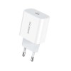 Блок питания Borofone BA38A Plus 1 Type-C, QC3.0, PD3.0, 3000mA, белый
