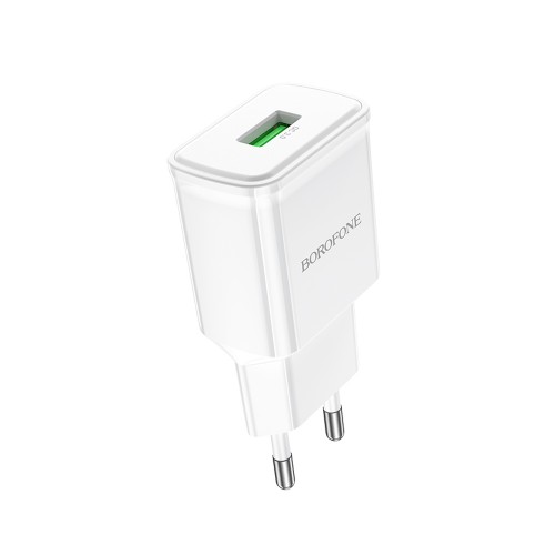 Блок питания Borofone BA59A 18Вт, 1 USB, QC3.0, белый
