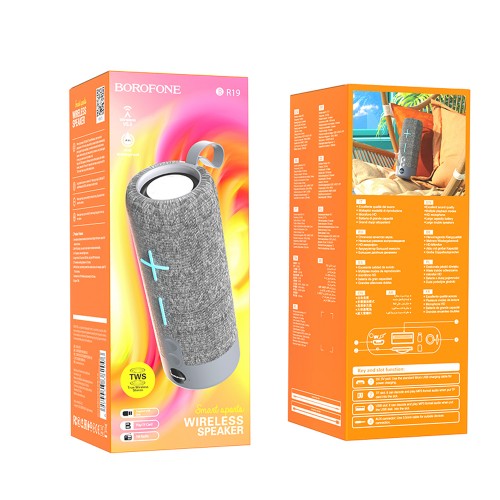 Портативная колонка Borofone BR19 Euphony Bluetooth, серый

