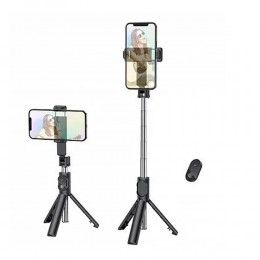 Монопод для селфи Borofone, BY9, Streamer, bluetooth 4,0, пульт управления, трипод, цвет: чёрный
