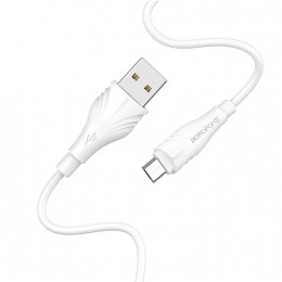 Кабель USB - микро USB Borofone BX18 Optimal, 1.0м, 2.4A, цвет: белый
