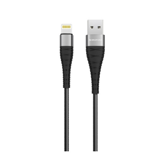 Кабель USB - 8 pin Borofone BX32 Munificent, 1.0м, 2.4A, цвет: чёрный