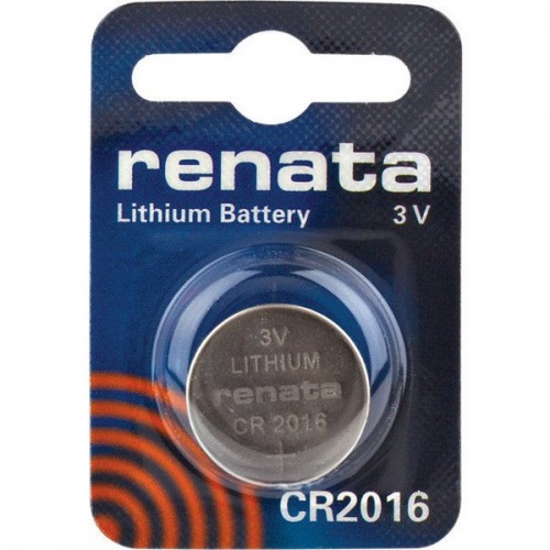 Батарейка Renata CR2016-1BL Lithium, 3В, (1/10/300), 1шт