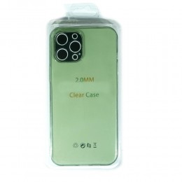 Чехол силиконовый без бренда для APPLE iPhone XI Pro, Clear Case, 2.0мм, цвет: зеленый
