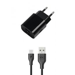 Блок питания сетевой 2 USB Exployd, EX-Z-464, Classic, 3100mA, пластик, кабель микро USB, цвет: чёрный