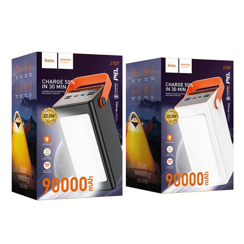 Аккумулятор внешний HOCO J107, Super, 90000mAh, PD, цвет: чёрный