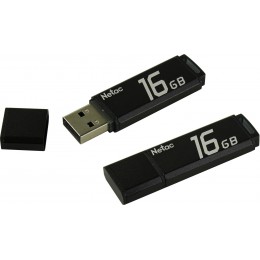 Флеш-накопитель 16Gb Netac U351, USB 2.0, металл, чёрный