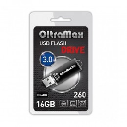 Флеш-накопитель 16Gb OltraMax 260, USB 3.0, пластик, чёрный