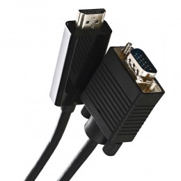 Кабель HDMI(m) - VGA(m) TELECOM TA670, 1.8м, цвет: чёрный