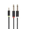 Кабель Jack 3,5mm(m) - 2xJack 6,35mm(m) TELECOM TAV6168, 3.0м, цвет: чёрный