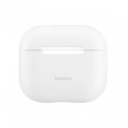 Чехол силиконовый Baseus для APPLE Airpods 2021, WIAPPOD-CBZ02, Super Thin, 55,5 * 47,5 * 22,5 мм, цвет: белый