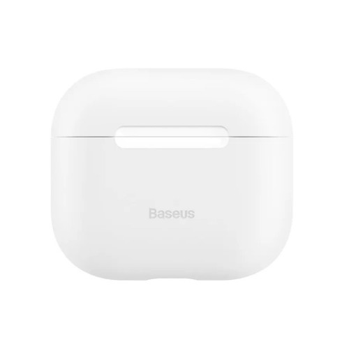 Чехол силиконовый Baseus для APPLE Airpods 2021, WIAPPOD-CBZ02, Super Thin, 55,5 * 47,5 * 22,5 мм, цвет: белый