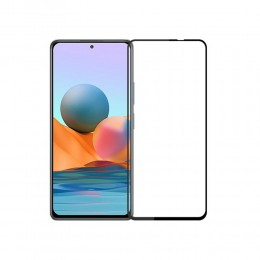 Стекло защитное Noname для XIAOMI Note 10PRO/Note 10 PRO MAX, Ceramic Clear, 0.4 мм, 2.5D, глянцевое, полный клей, цвет: чёрный, в техпаке