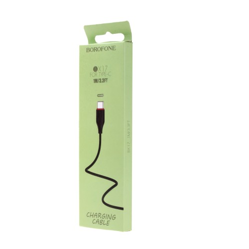 Кабель USB - микро USB Borofone BX17, 1.0м, 2.4A, чёрный
