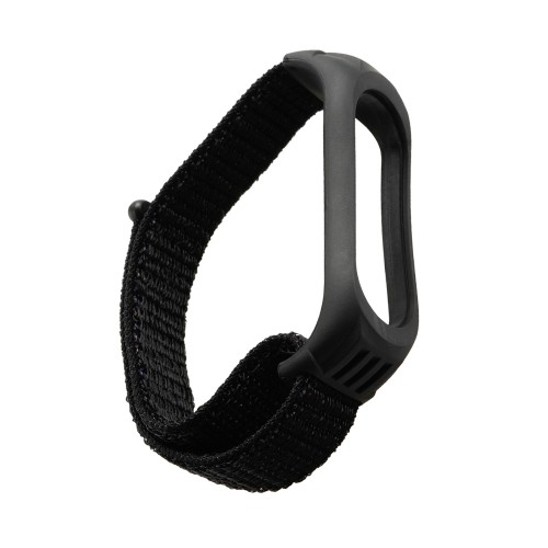 Ремешок для фитнес-браслета Mi Band 3/4, Nylon, Чёрный
