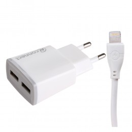 Блок питания сетевой 1 USB AVconnect CH-10, кабель 8 pin, цвет: белый
