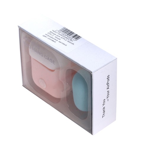 Чехол силиконовый розовый для APPLE Airpods DOU-3
