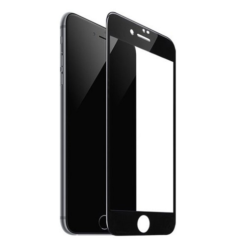 Защитное стекло Noname для iPhone X, 9D, черное, полный клей
