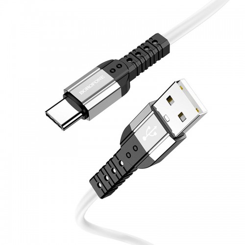 Кабель USB - Type-C Borofone BX64, 1.0м, 3.0A, цвет: белый