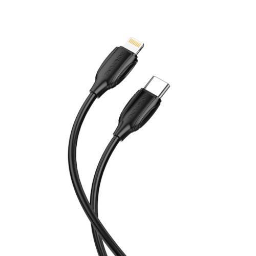 Кабель 8 pin - Type-C Borofone BX19, 3.0м, 3,0А, чёрный
