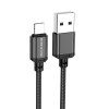 Кабель USB - 8 pin Borofone BX87 Sharp, 1.0м, 2.4A, цвет: чёрный