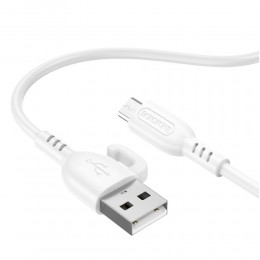 Кабель USB - микро USB Borofone BX91, 1.0м, 2.4A, цвет: белый