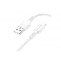 Кабель USB - 8 pin Borofone BX80, 1.0м, 2.4A, цвет: белый
