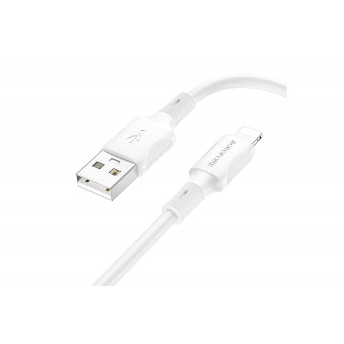 Кабель USB 8 pin Borofone BX80, 1.0м, 2.4A, белый
