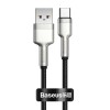 Кабель USB Type-C Baseus Cafule 0.25м 66Вт, чёрный