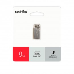 Флеш-накопитель 8Gb SmartBuy MU30, металл, серый