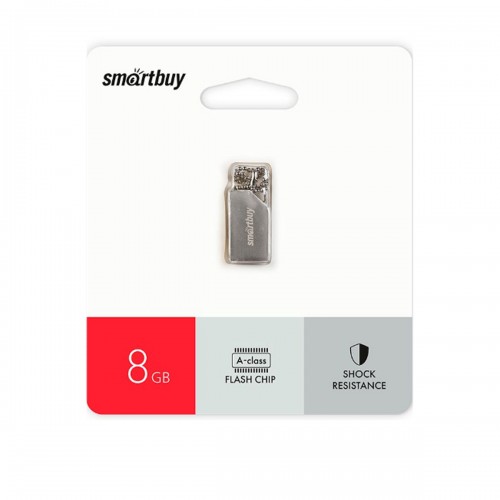 Флеш-накопитель 8Gb SmartBuy MU30, металл, серый