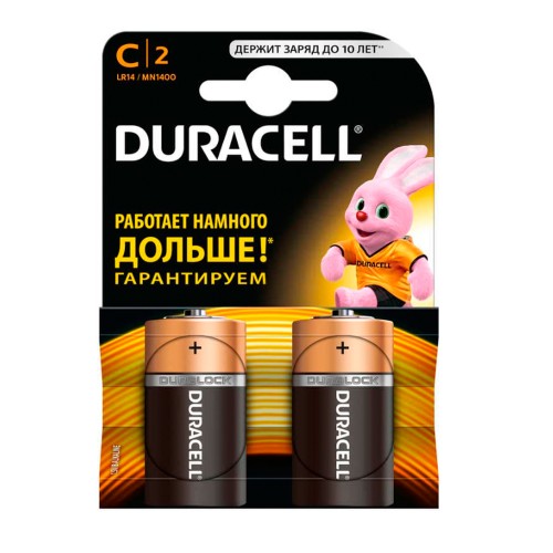 Батарейка C Duracell LR14-2BL, (2/20/60)