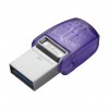 Флеш-накопитель 64Gb Kingston DataTraveler microDuo 3C G3, USB 3.2 gen, Type-C, пластик, 200 МБ/с, фиолетовый